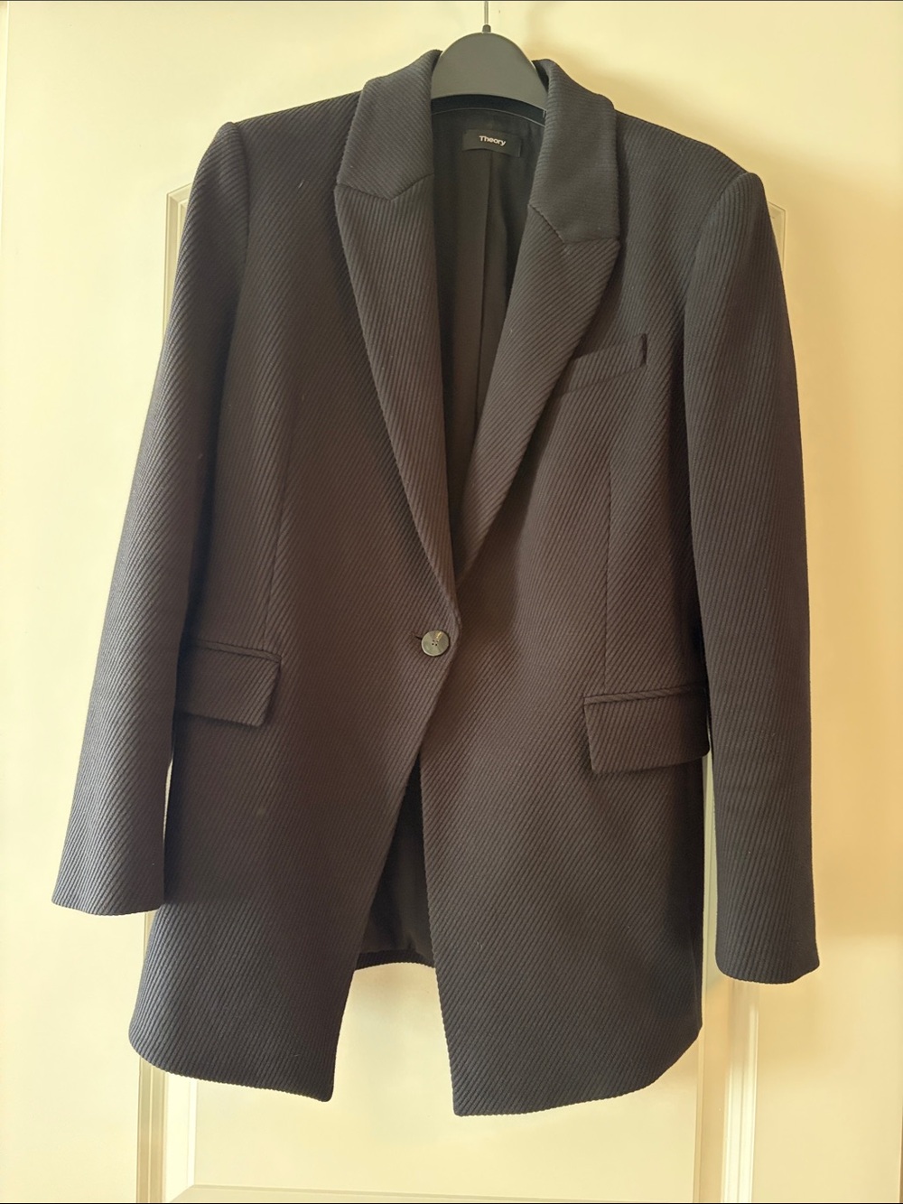 Theory Etiennette Blazer in Knit Twill - Black